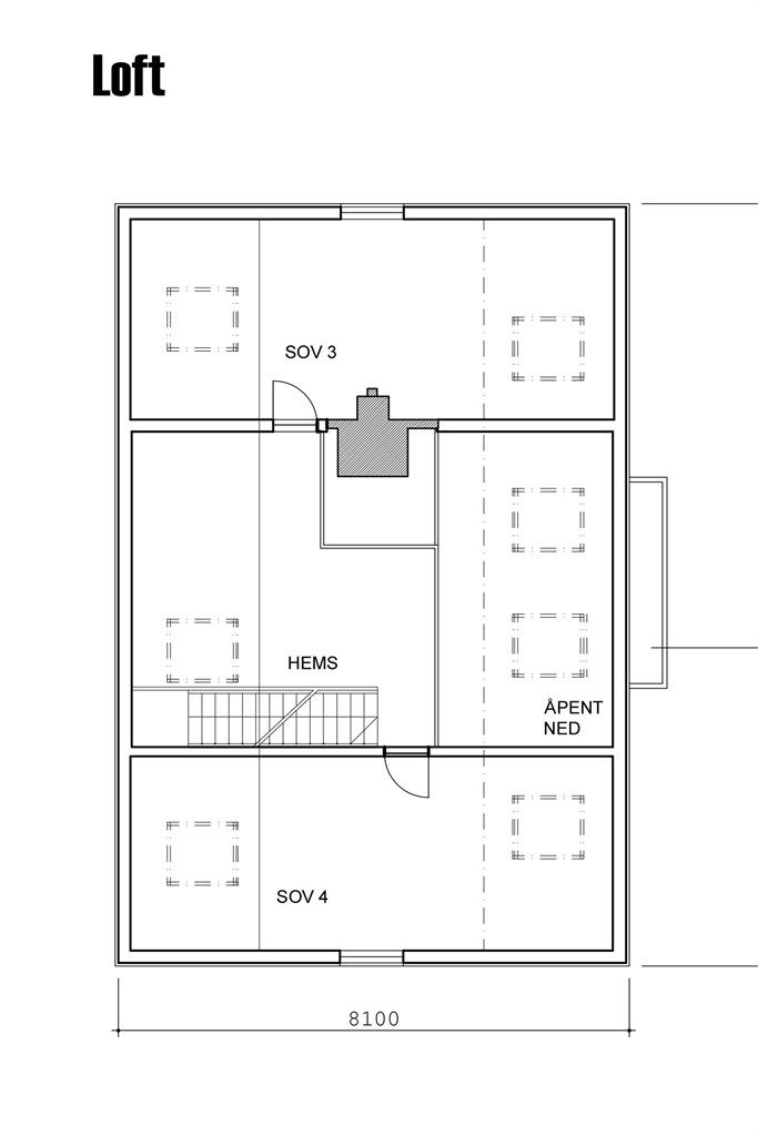 Plantegning loft.