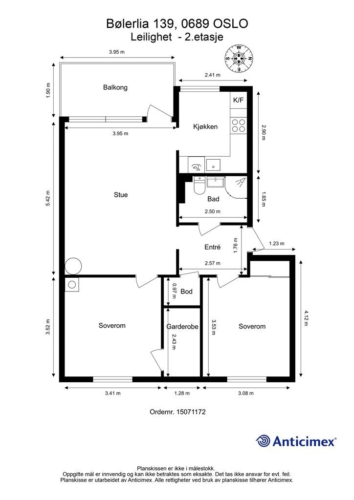 Plantegning, 2. etasje.