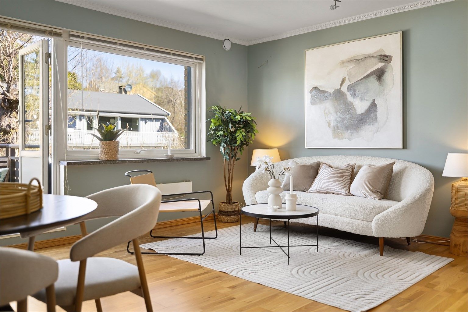 Planløsningen er praktisk med gode møbleringsmuligheter