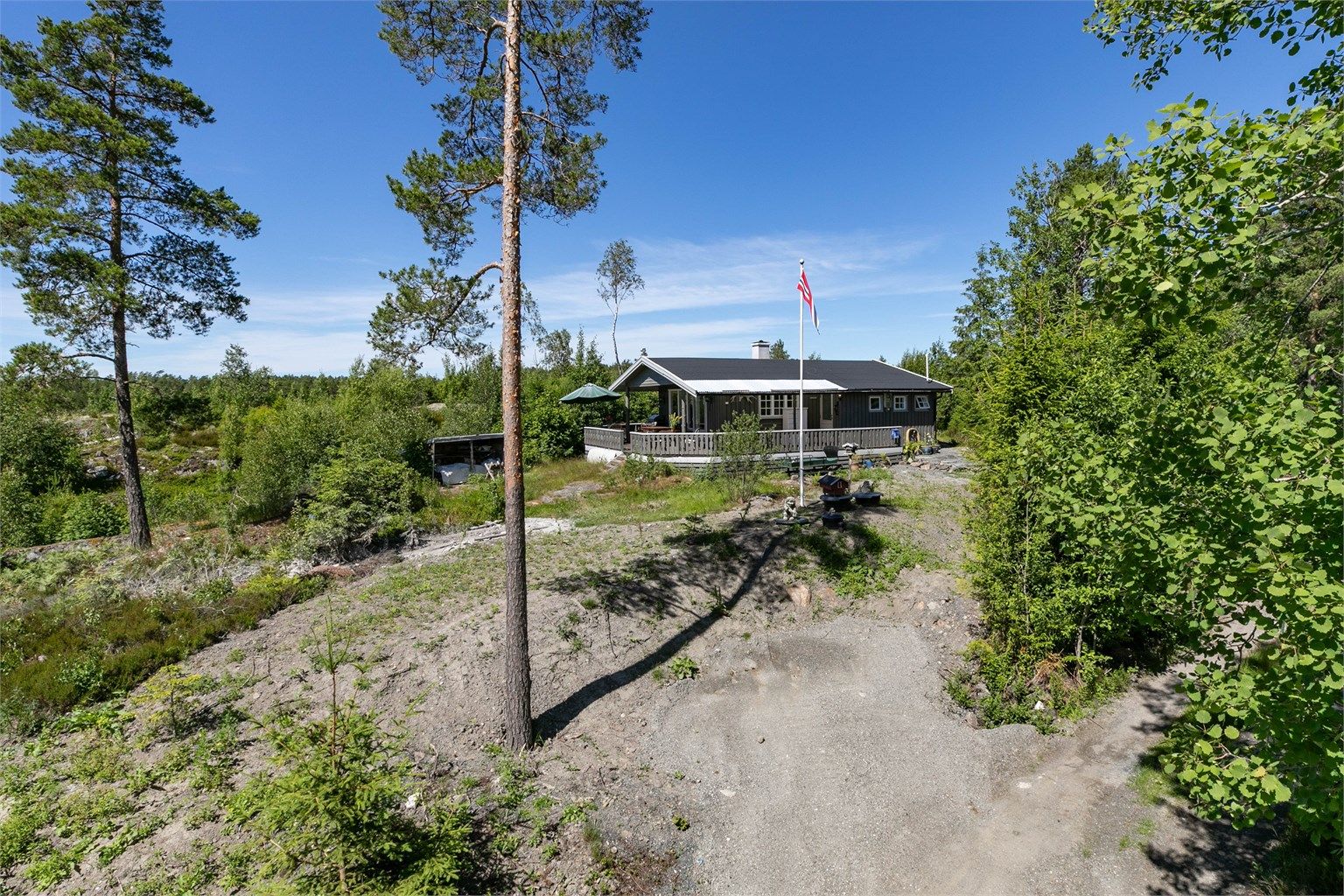 Mulighet for å etablere flere biloppstillingsplasser på tomten