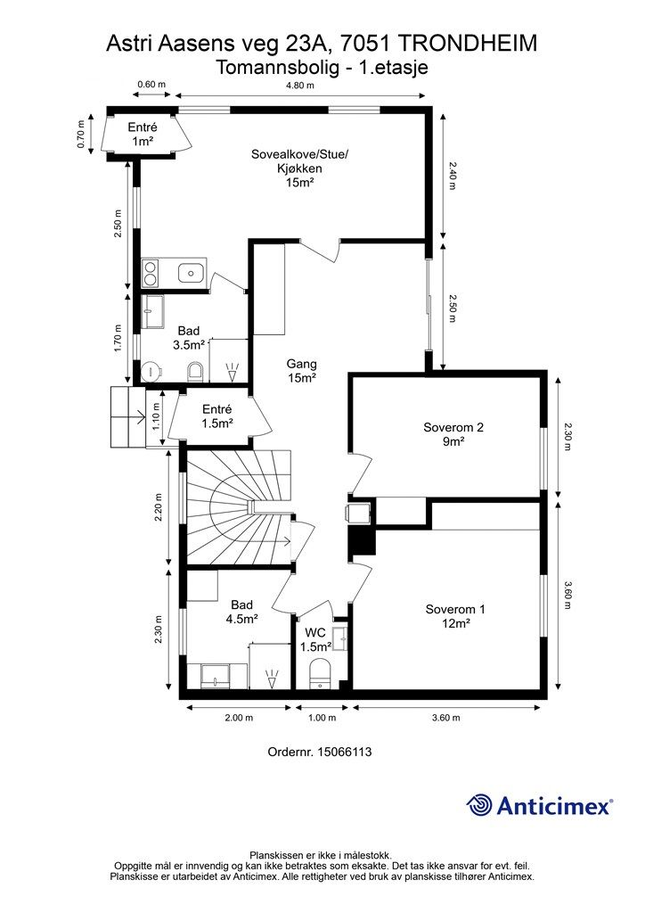 Planskisse 1. etasje.