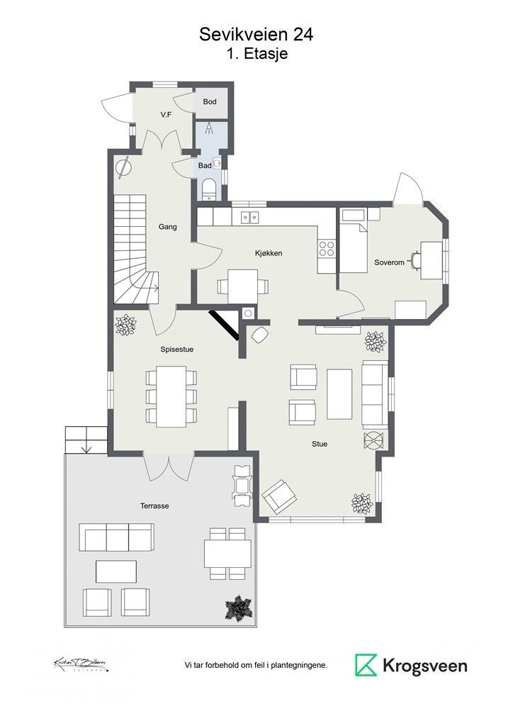 Planskisse 1. etasje.