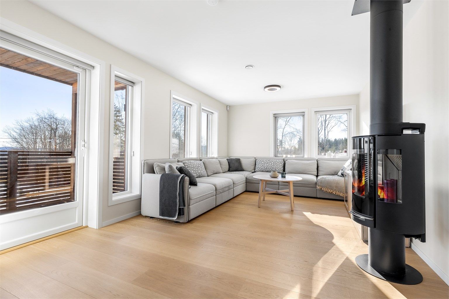 Boligen har balansert ventilasjon med varmegjenvinning