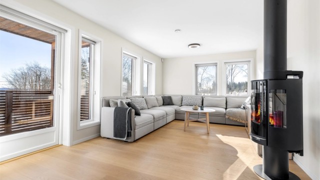 Boligen har balansert ventilasjon med varmegjenvinning