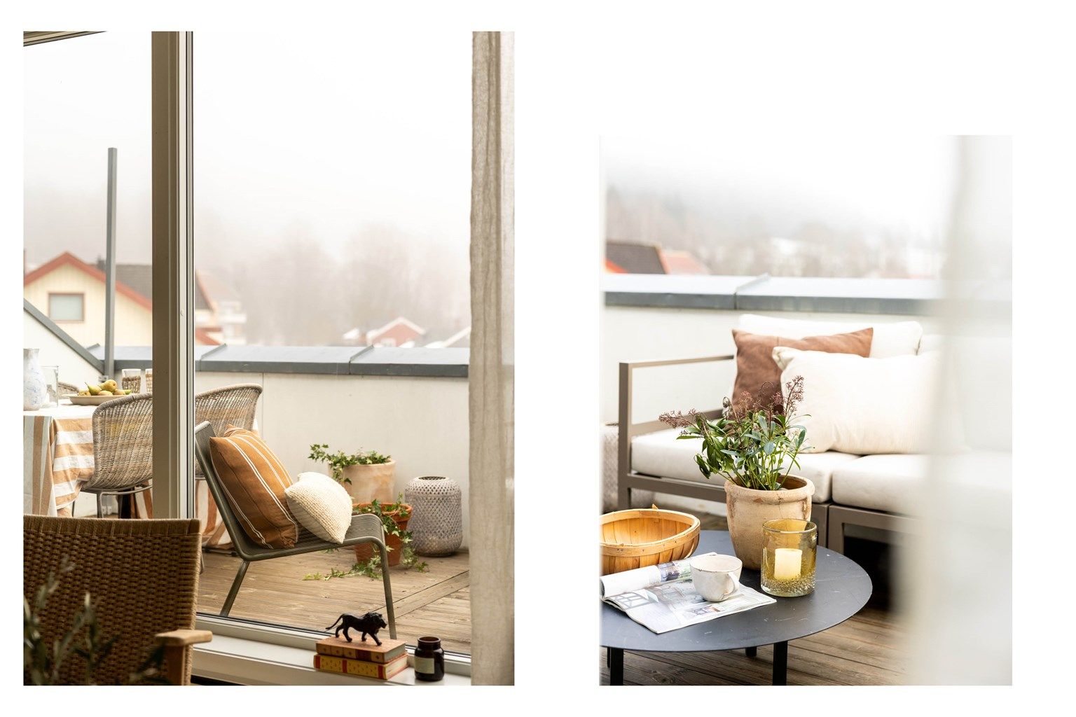 Balkongen oppleves som en forlengelse av stuen