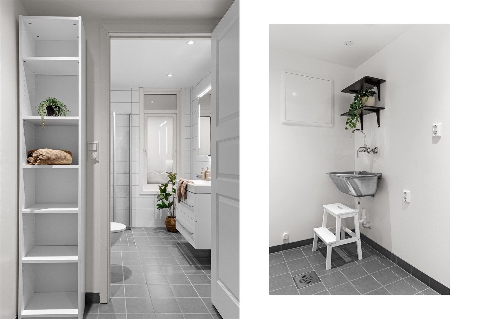 - Det er gjennomgang via eget vaskerom som også er fra 2015 -