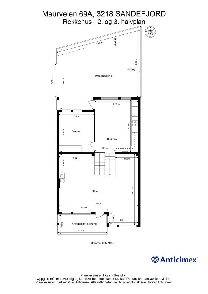 Plantegning - 2. og 3. halvplan