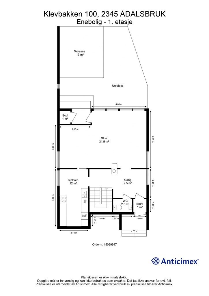 Plantegning - 1. etasje.