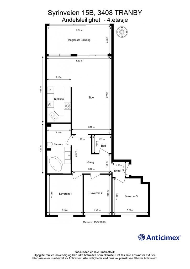 Plantegning - 4. etasje