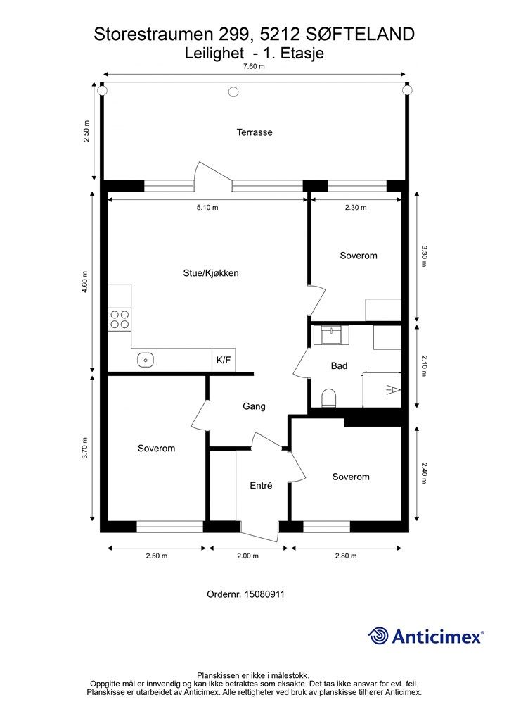 Leiligheten har en super planløsning