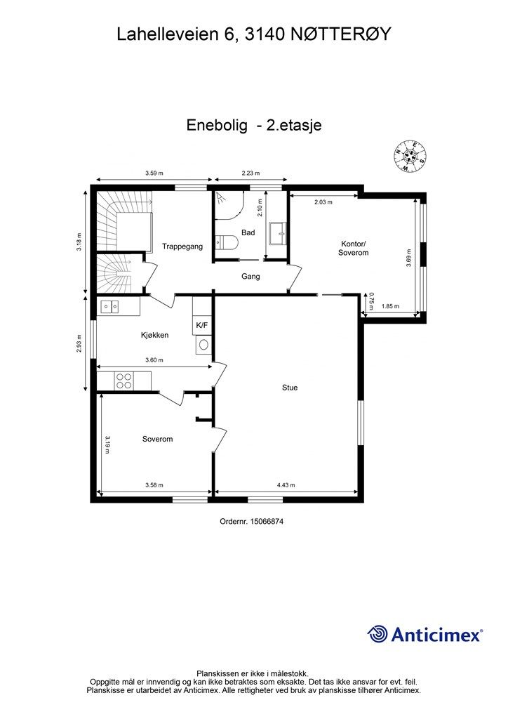 Plantegning 2. etasje