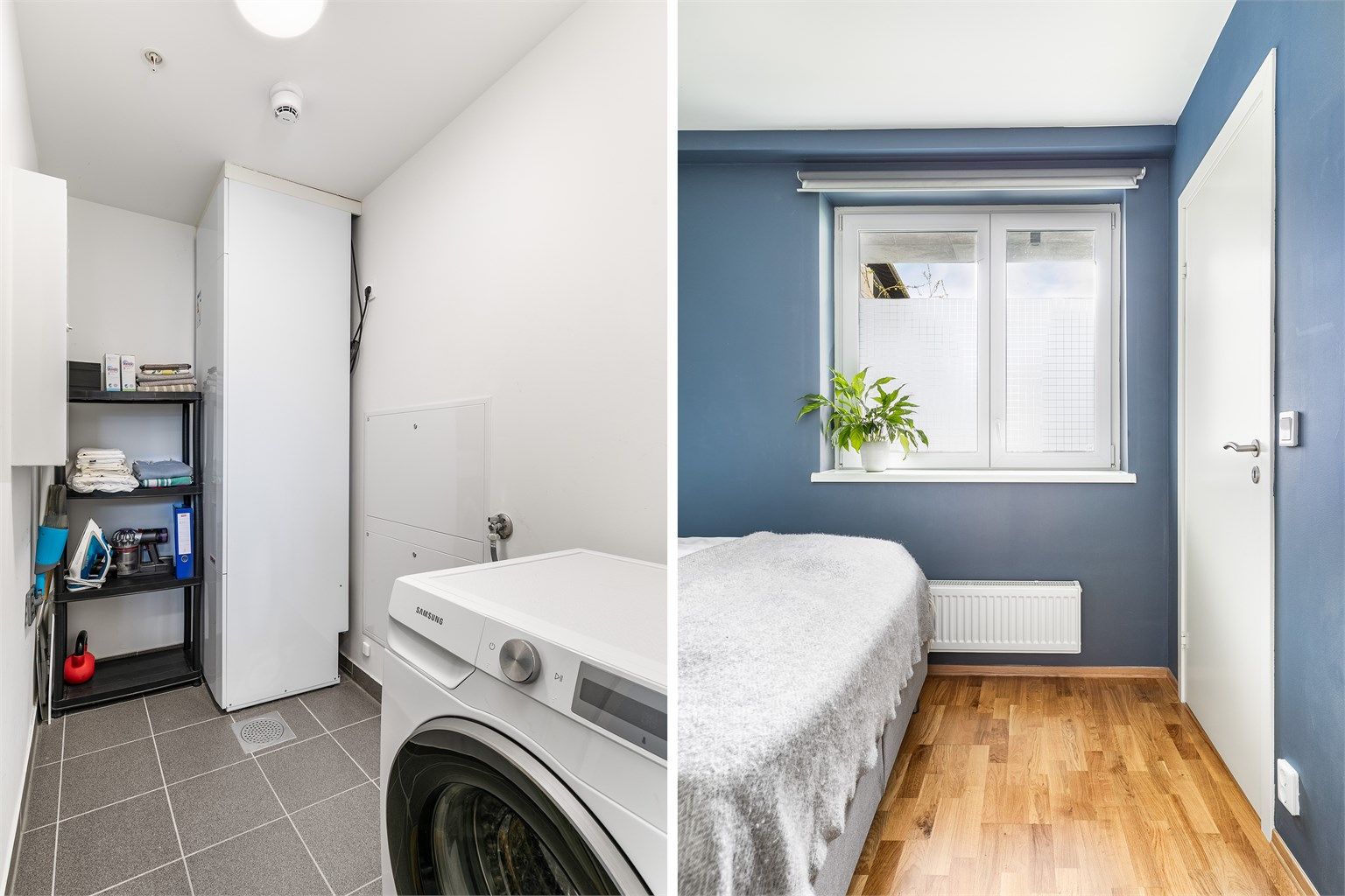 Boden tilknyttet soverommet fyller også rollen som teknisk rom.