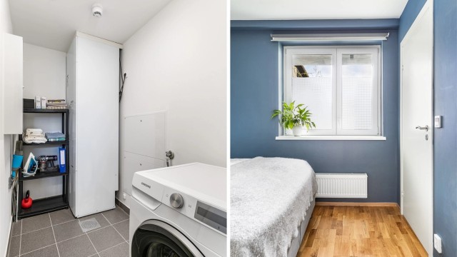 Boden tilknyttet soverommet fyller også rollen som teknisk rom.