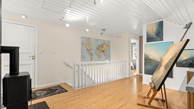 Loftstua har fin plass og grei adkomst til hele etasjen