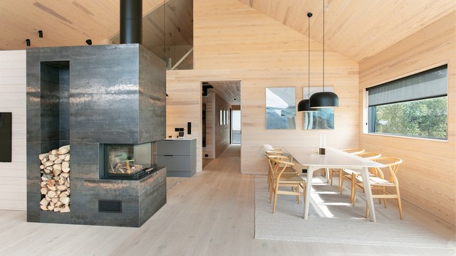 Gjennomtenkte løsninger og en helhetlig stil preger hele hytta.