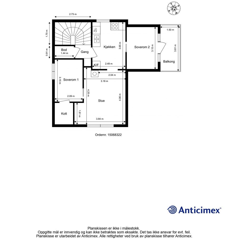 Plantegning - Enebolig - 2.etasje