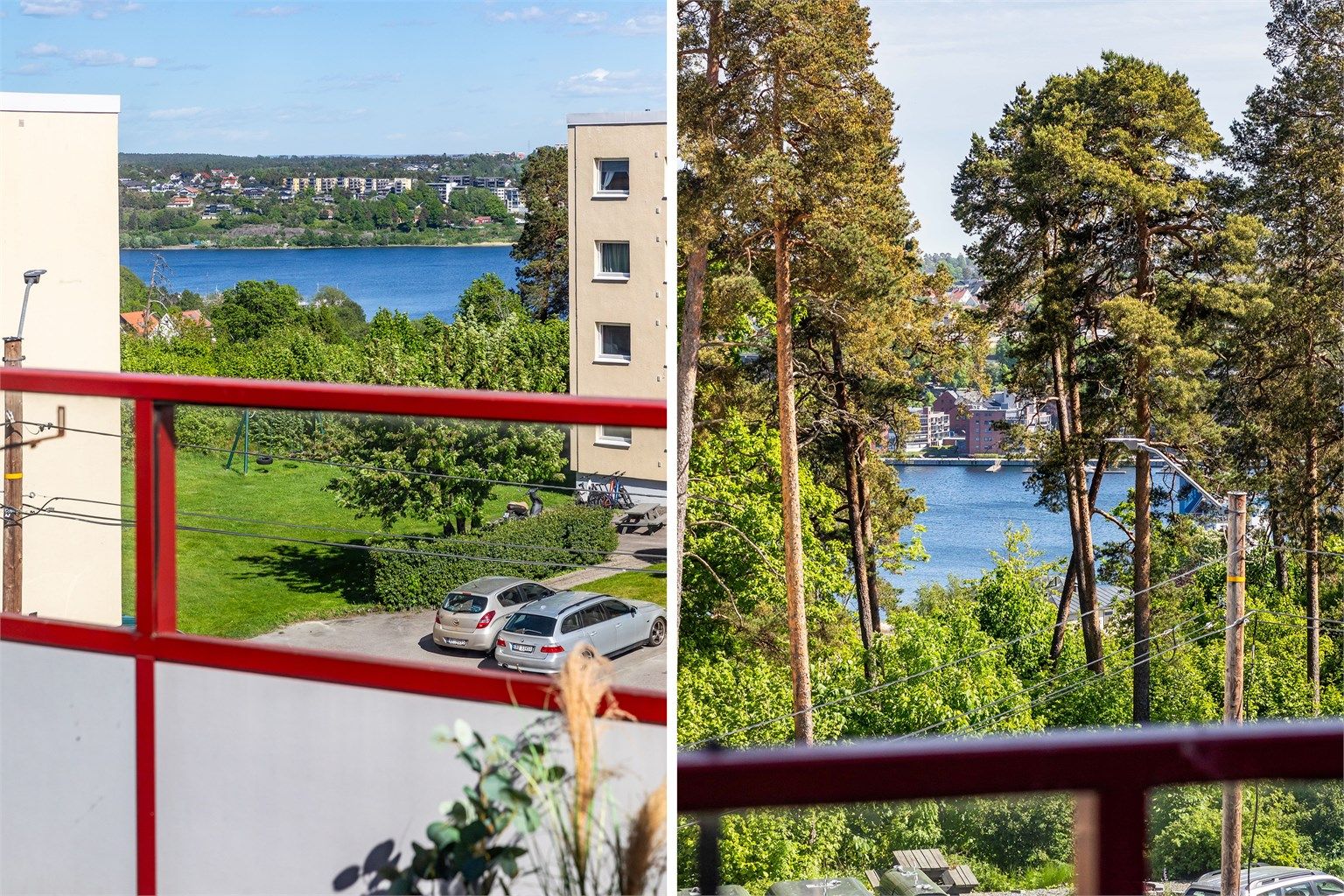 Siktlinjer til Mossesundet sees også fra soverommet på stue-siden.