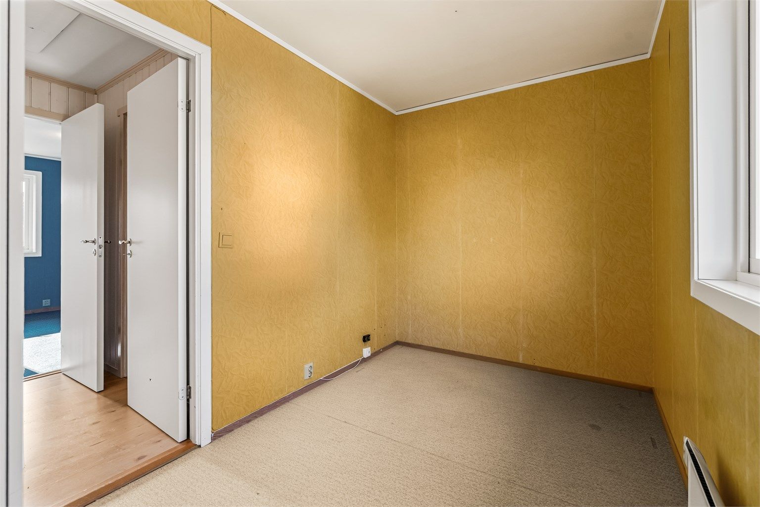 Soverommet har fleksibel planløsning med plass til seng og skrivebord.