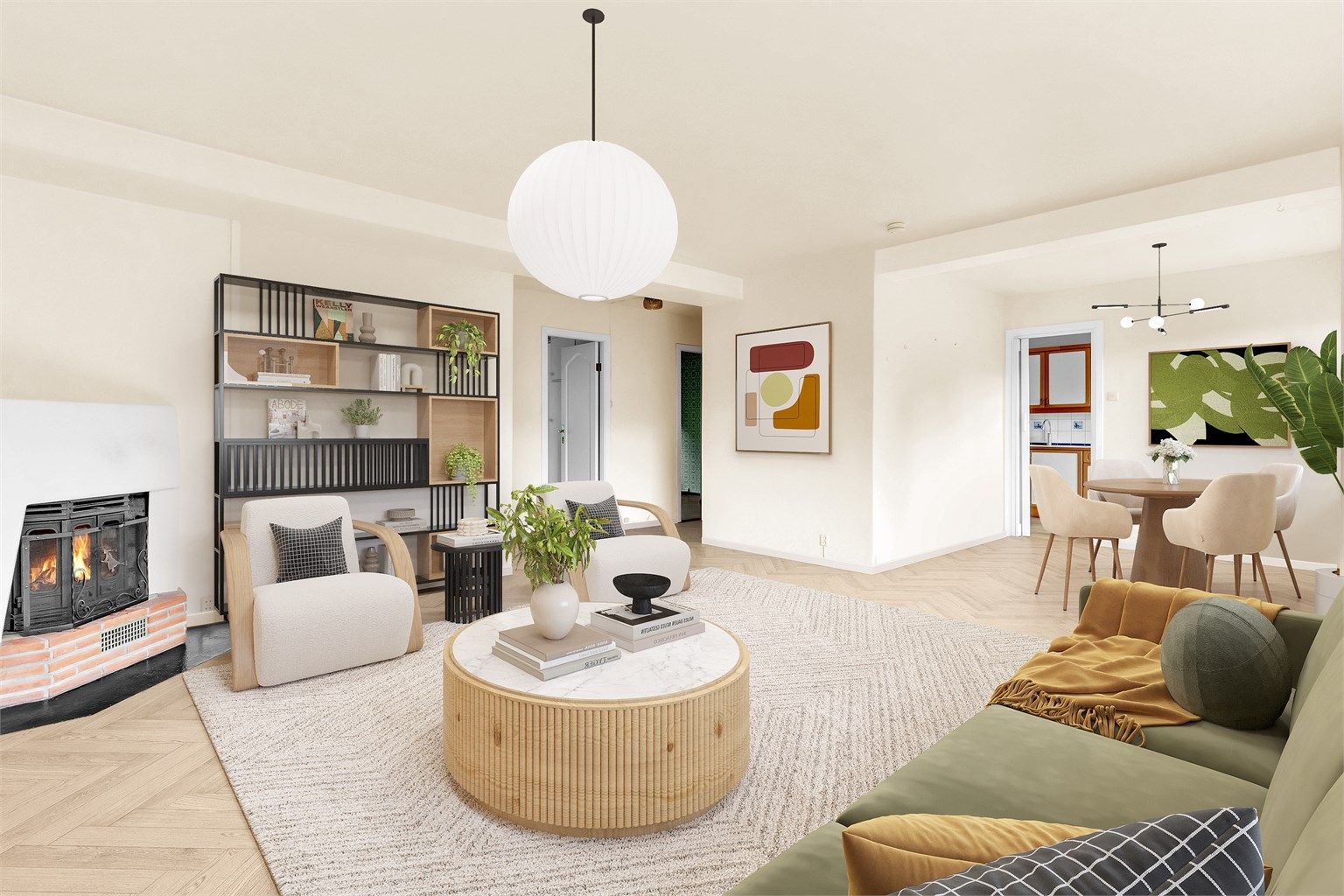 Velkommen til Ombergveien 14! 3D-styling kun ment som illustrasjon. Størrelse og mål på møbler kan ikke betraktes som eksakte.