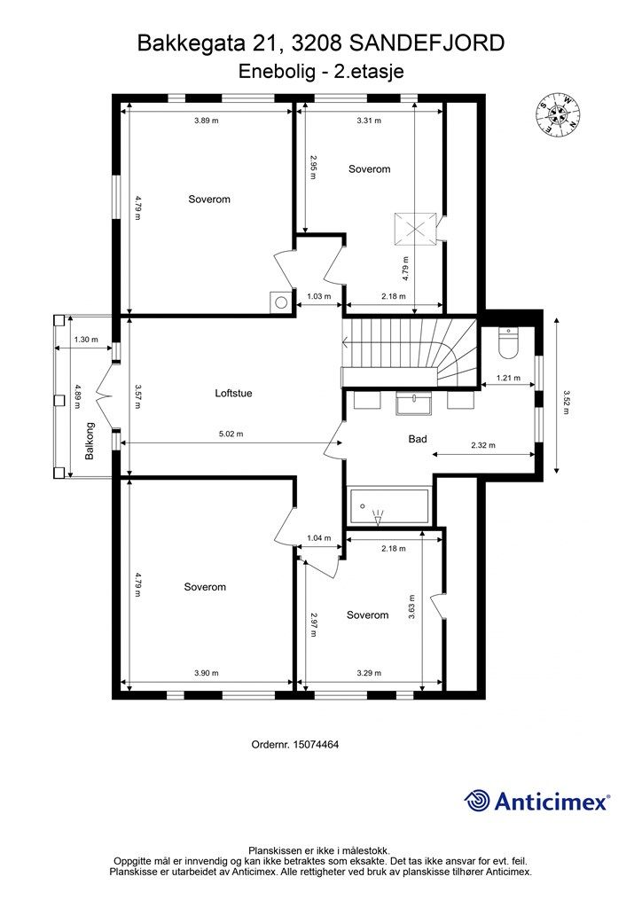 Plantegning - 2.etasje.