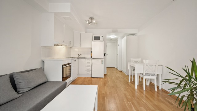 Gulv belagt med parkett