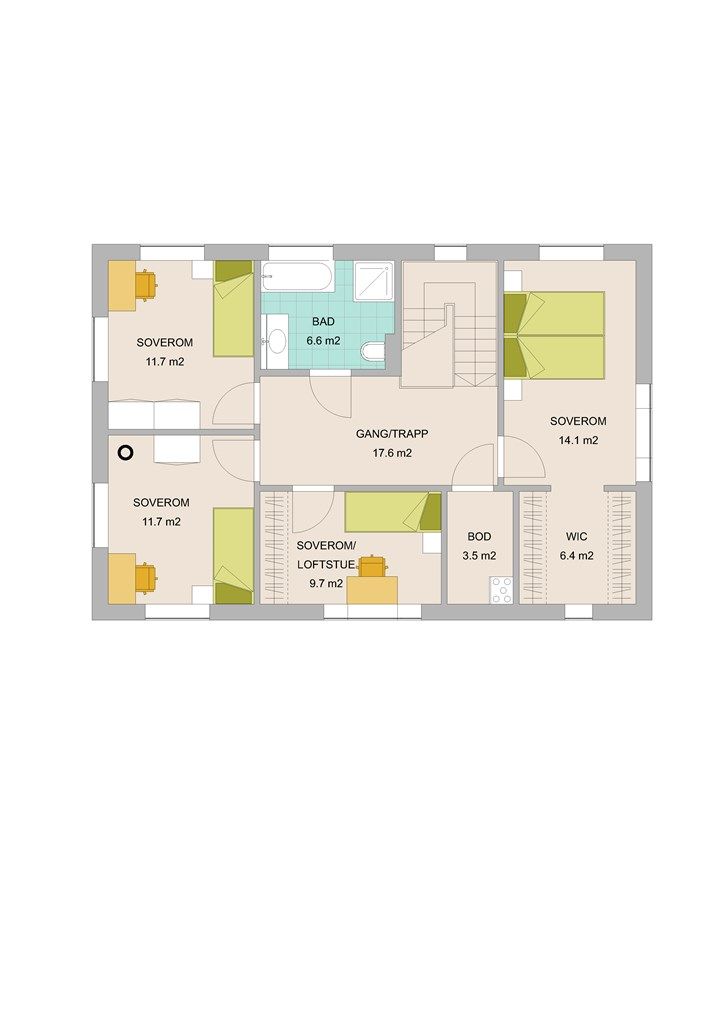 Planskisse 2. etasje. 