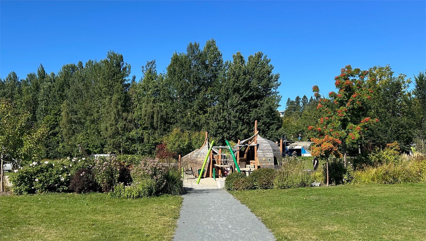 Her finner dere utendørs treningspark, lekeplass og flotte tur- og joggestier