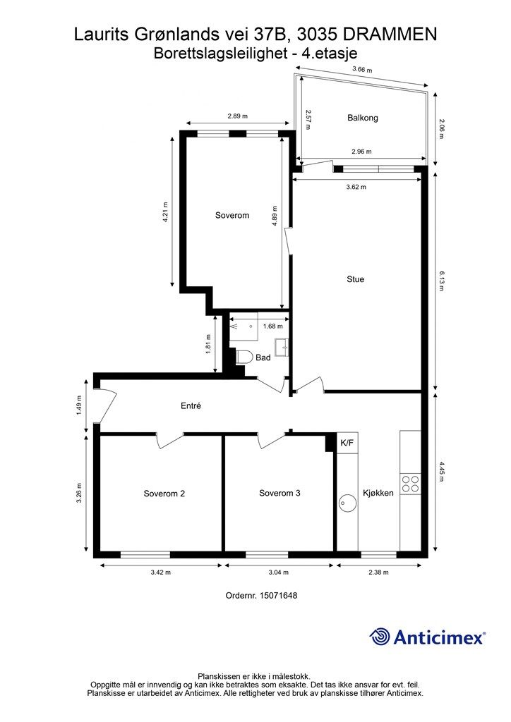 Plantegning 4. etasje