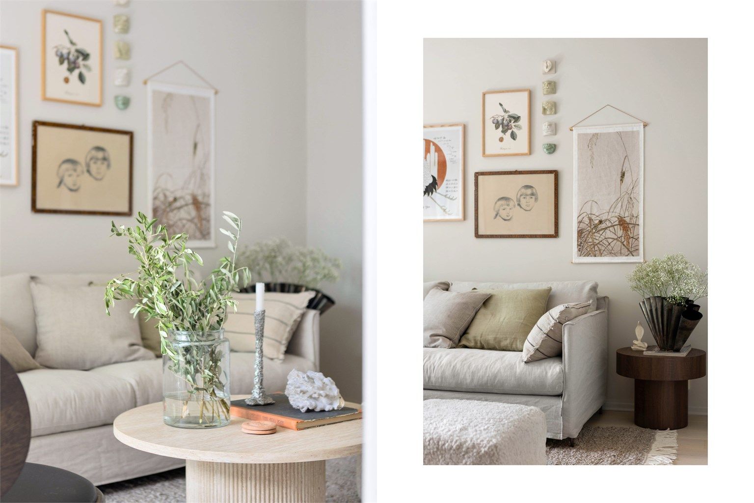 Gjennomgående 1-stavs eikeparkett, lyse overflater og store vindusflater gir boligen et moderne og tidløst uttrykk.