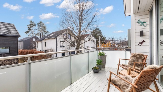 Her kan man nyte utsikten over nabolaget.