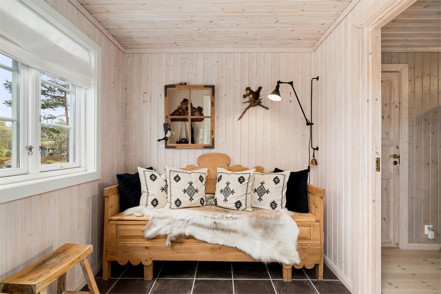 Skuvsengen i vindfanget passer perfekt.