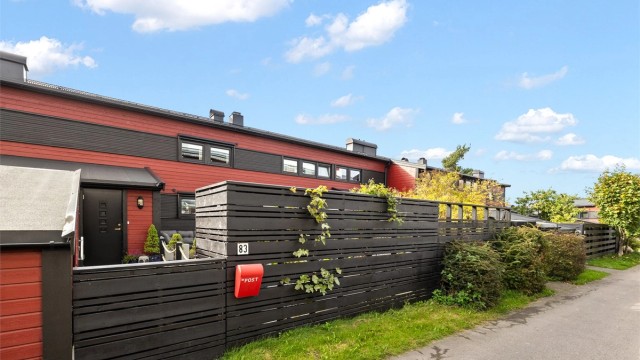 Velkommen til Jordbærveien 83, et innholdsrikt og solrikt rekkehus over to plan. Vestvendt beliggende i et rolig og skjermet område.