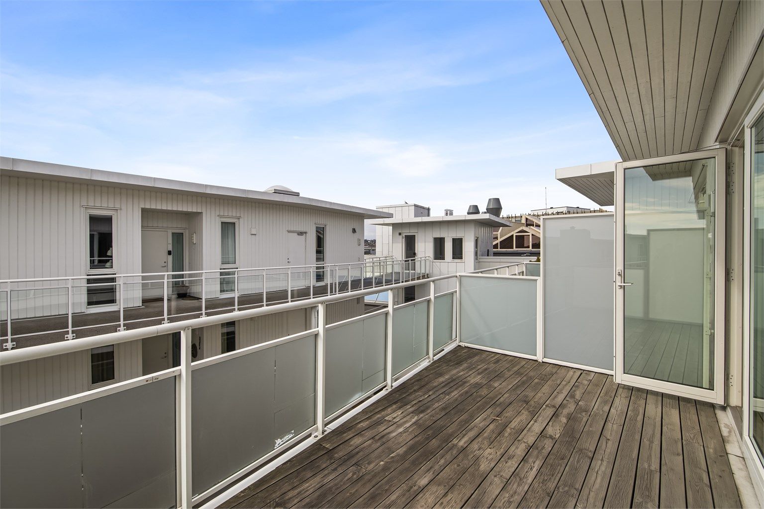 Romlig balkong på 13 kvm