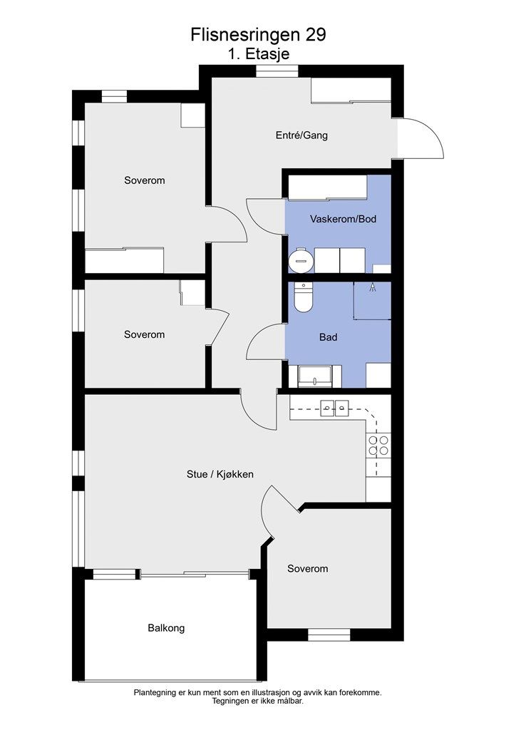 2 D plantegning 1. etasje 