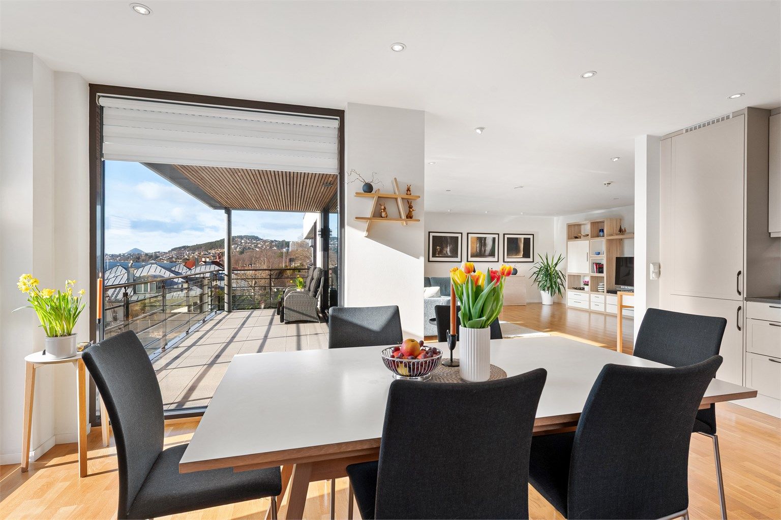 Flott utsikt fra spisestuen