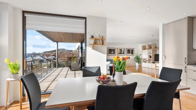 Flott utsikt fra spisestuen