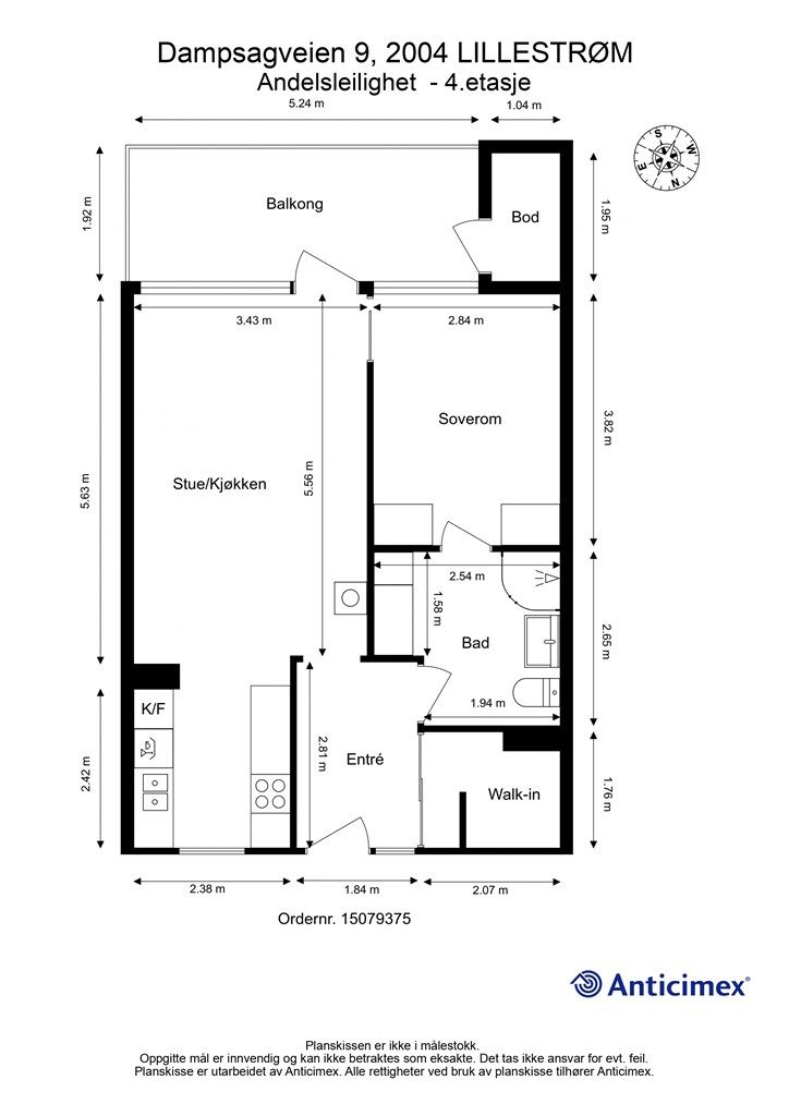 Plantegning 4 etasje