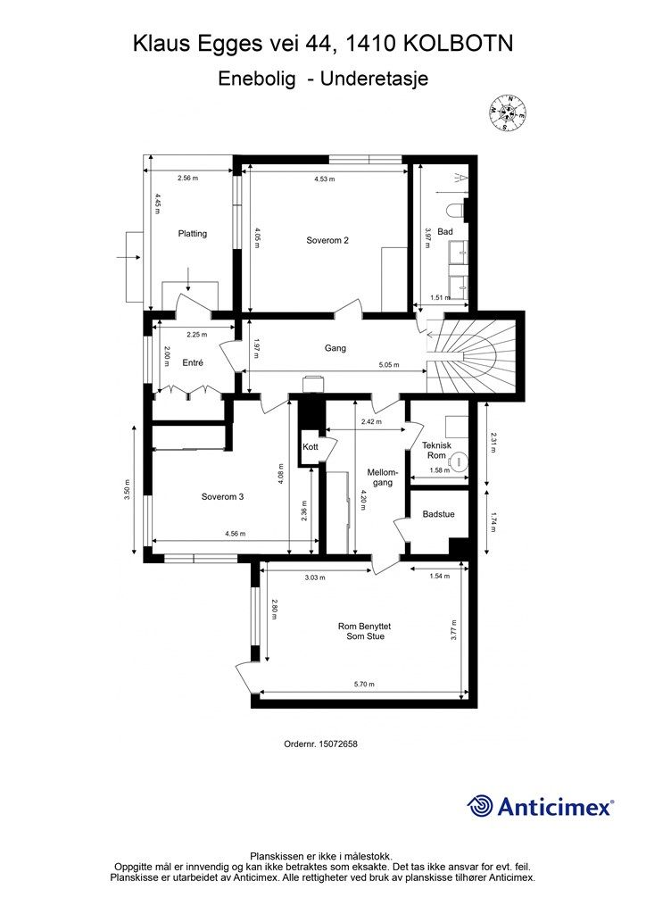 Plantegning - Underetasje