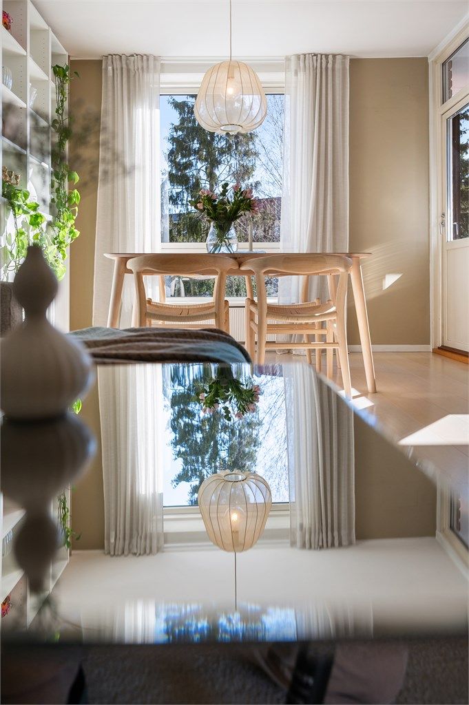 Hyggelig og usjenert utsyn uten direkte innsyn. 