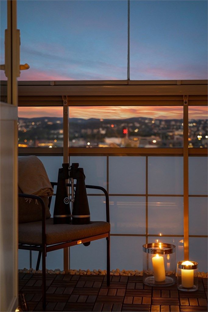 I denne leiligheten bør man også investere i en god kikkert!