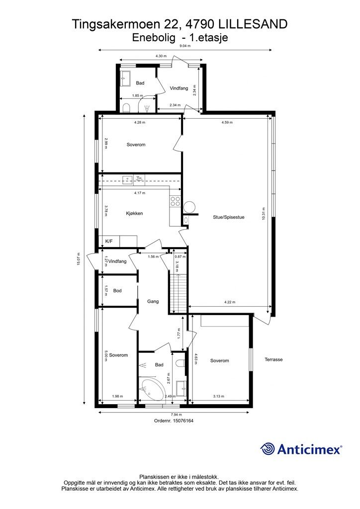 Plantegning - 1. etasje