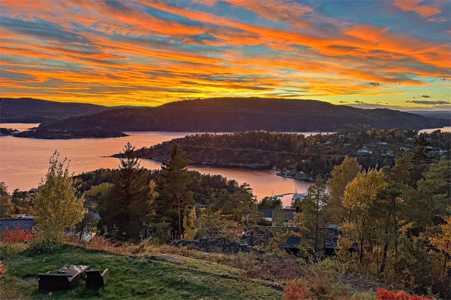 Gylteåsen er et veletablert og ettertraktet hyttefelt, kun ca. 8 minutter med bil fra Drøbak sentrum (privat bilde).