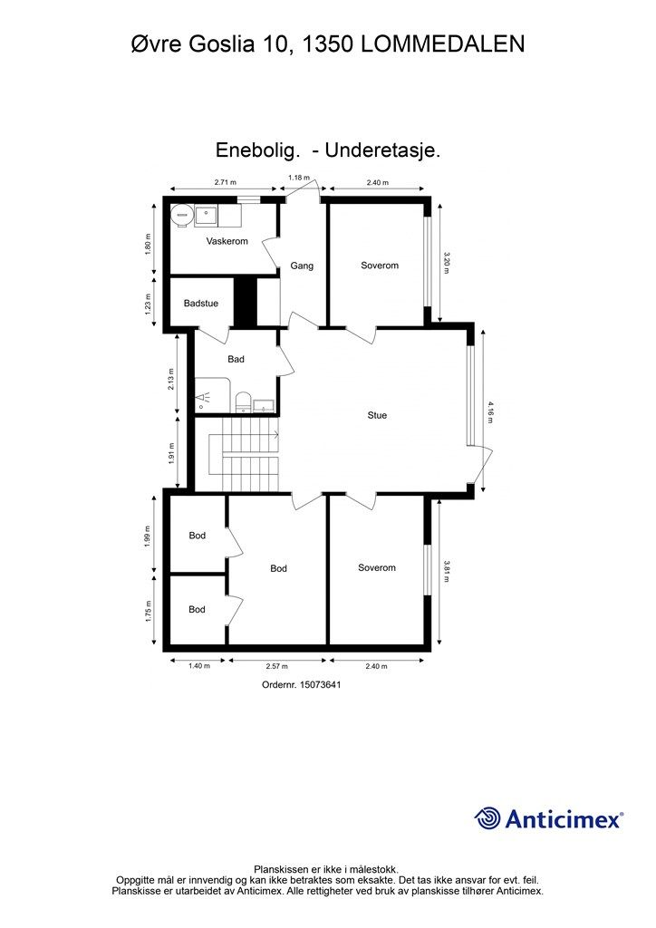 Plantegning underetasje