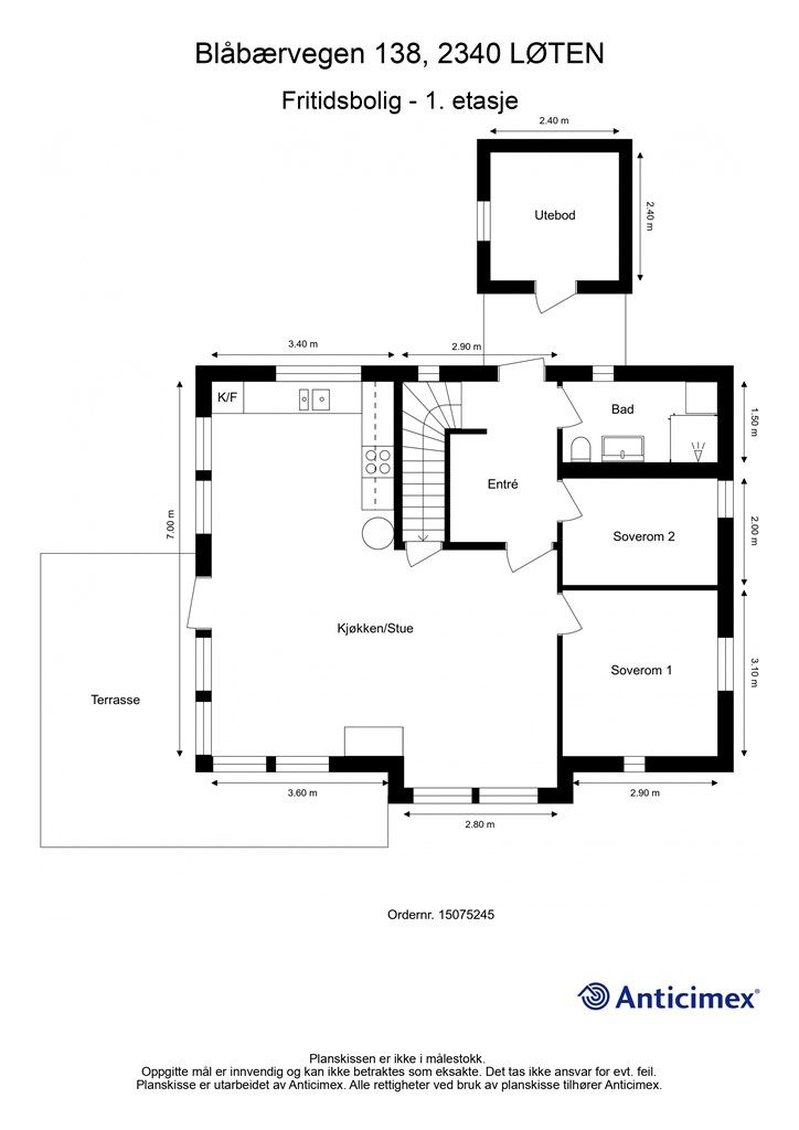Plantegning 1. etasje. 