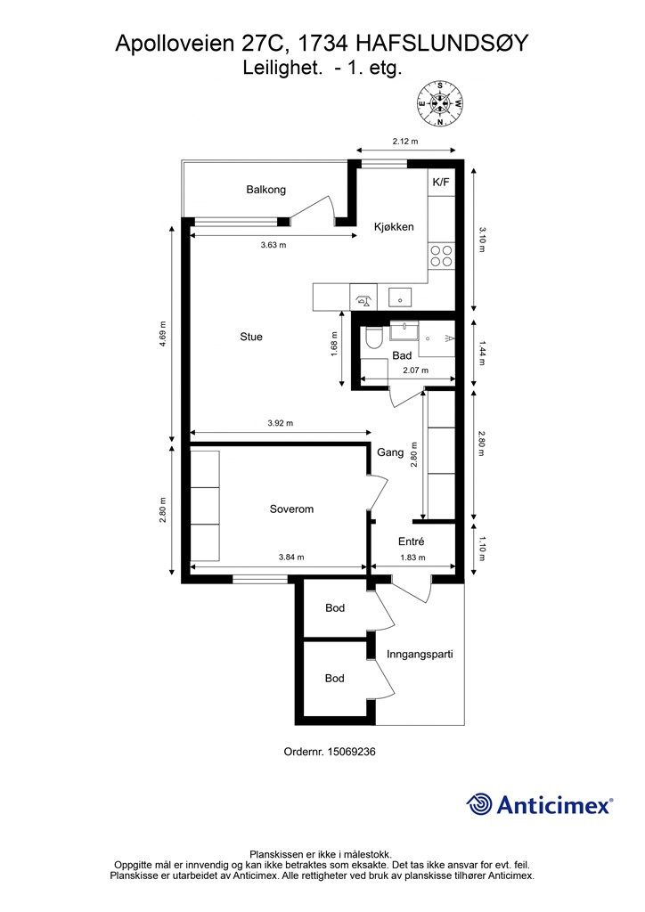 Planskissen er veiledende.