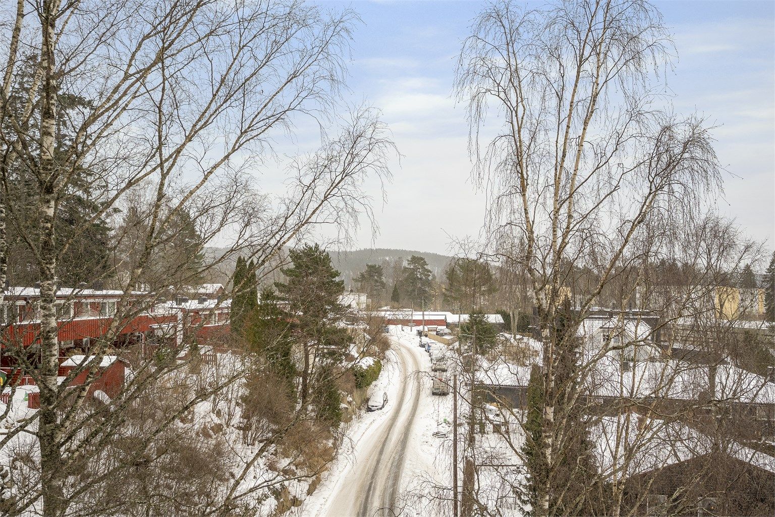 Luftig utsikt fra balkongen. 