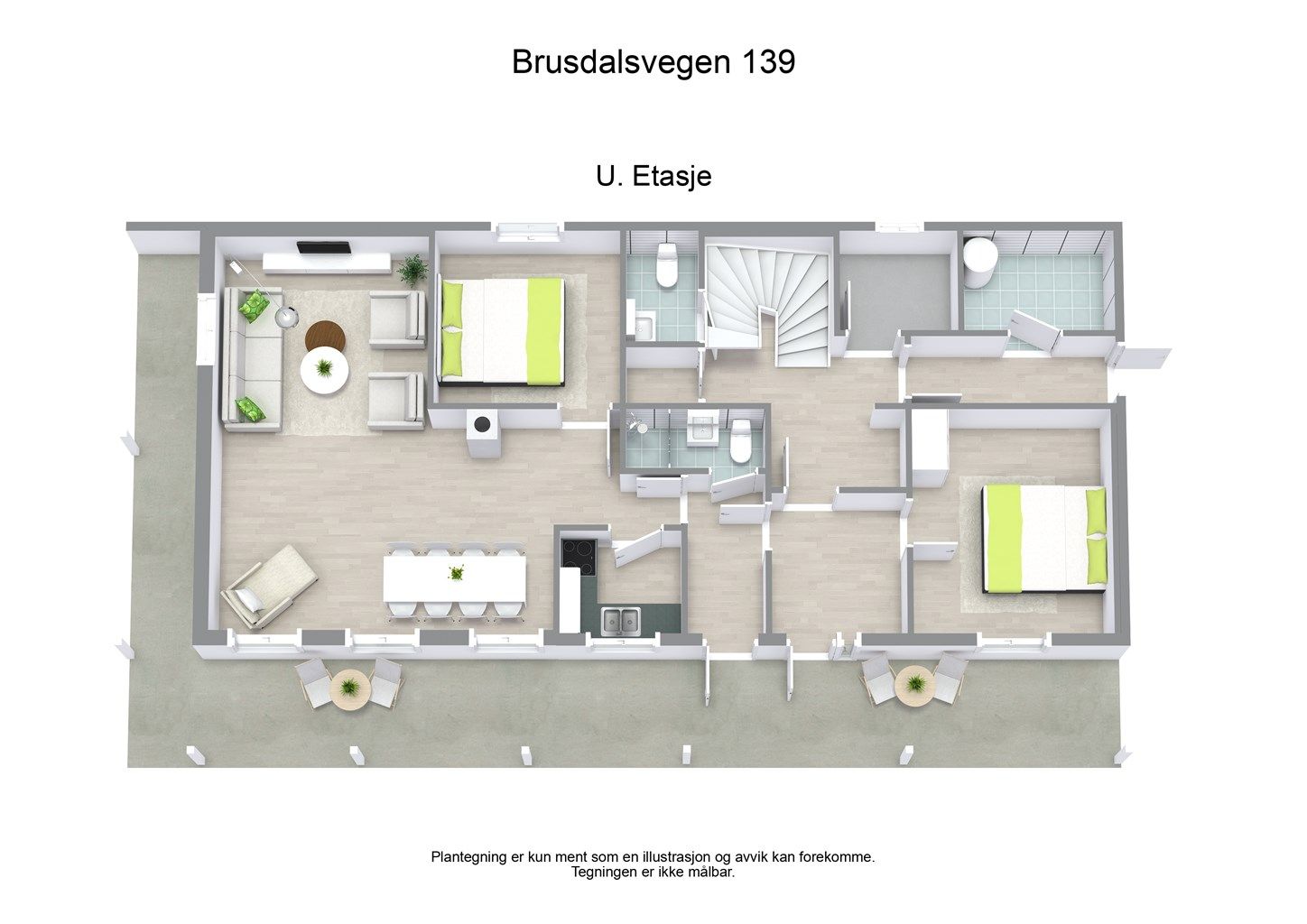 3 D plantegning underetasje