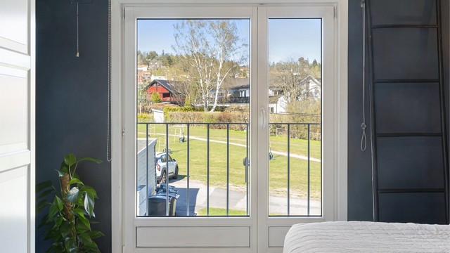 Utsikt fra hovedsoverommet mot Damefallet balløkke.