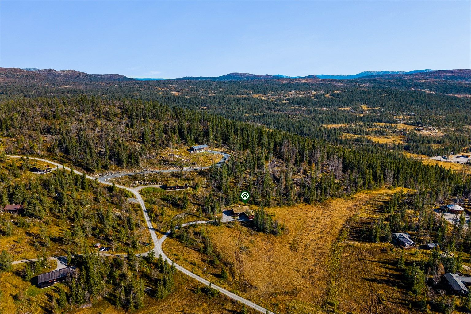 En beliggenhet som gir en følelse av å være tett på naturen.