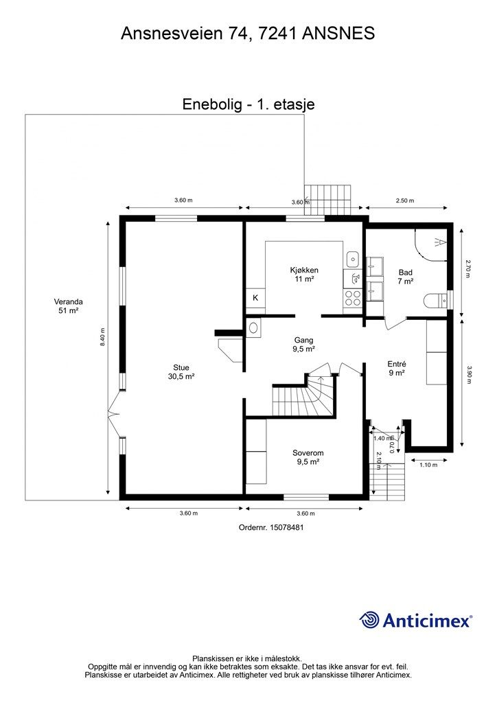 Planskisse 1. etasje.